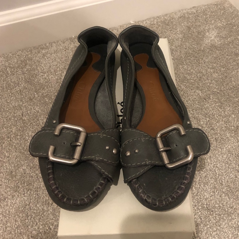 Chloe Paddington Leather Loafers Moccasins Size 7